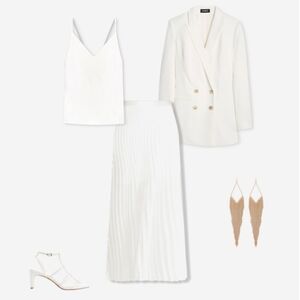 EXPRESS Chain Fringe Chevron Drop Earrings